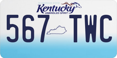 KY license plate 567TWC