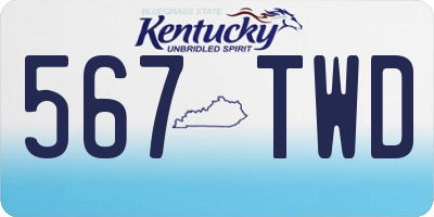 KY license plate 567TWD
