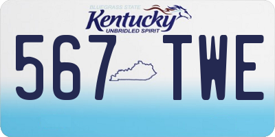 KY license plate 567TWE