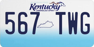 KY license plate 567TWG