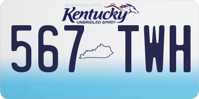 KY license plate 567TWH
