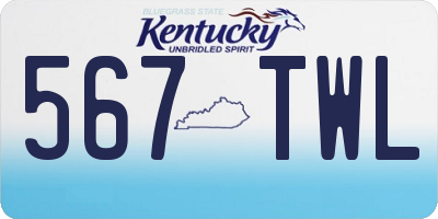 KY license plate 567TWL