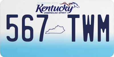 KY license plate 567TWM