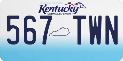 KY license plate 567TWN