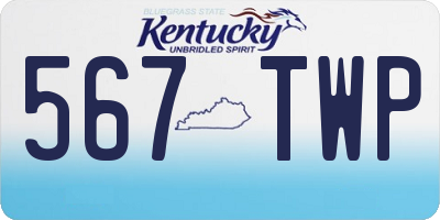 KY license plate 567TWP