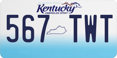 KY license plate 567TWT