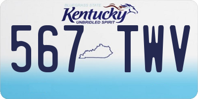 KY license plate 567TWV