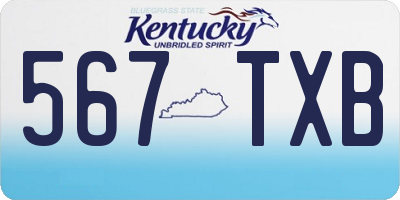 KY license plate 567TXB