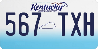 KY license plate 567TXH