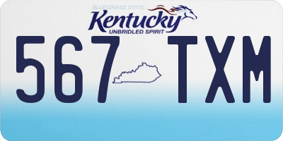 KY license plate 567TXM