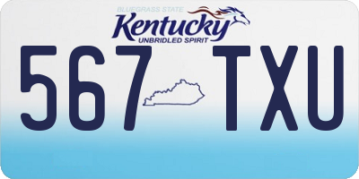 KY license plate 567TXU