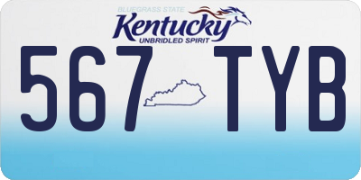 KY license plate 567TYB
