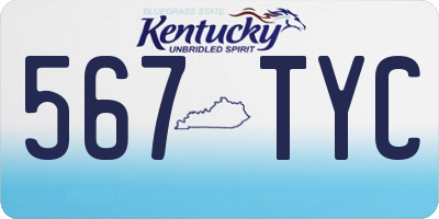 KY license plate 567TYC
