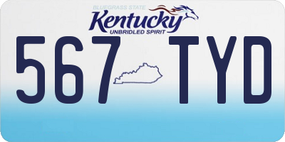 KY license plate 567TYD