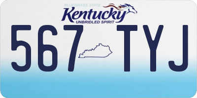 KY license plate 567TYJ