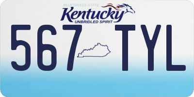 KY license plate 567TYL