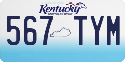 KY license plate 567TYM