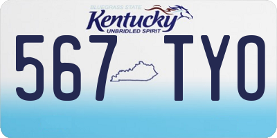 KY license plate 567TYO