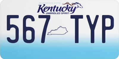 KY license plate 567TYP