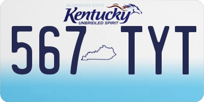 KY license plate 567TYT