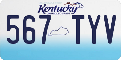 KY license plate 567TYV