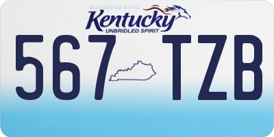 KY license plate 567TZB