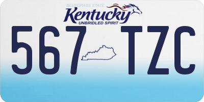 KY license plate 567TZC