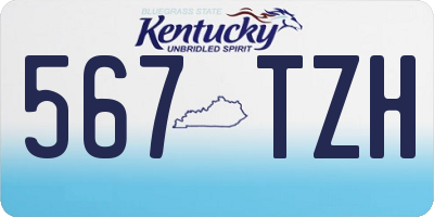 KY license plate 567TZH