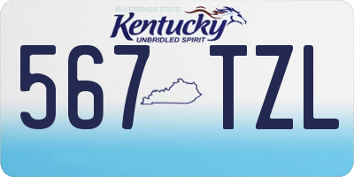 KY license plate 567TZL
