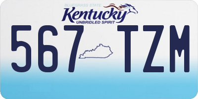 KY license plate 567TZM