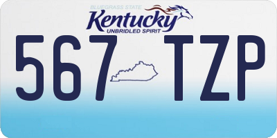 KY license plate 567TZP