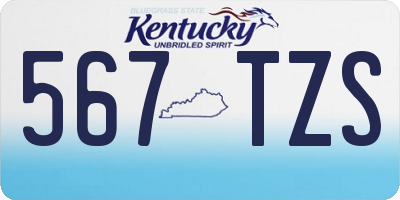 KY license plate 567TZS