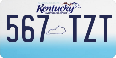 KY license plate 567TZT