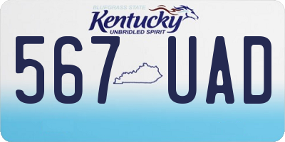 KY license plate 567UAD