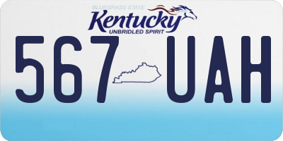 KY license plate 567UAH