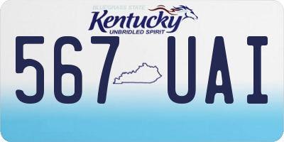 KY license plate 567UAI
