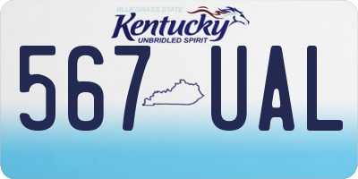 KY license plate 567UAL