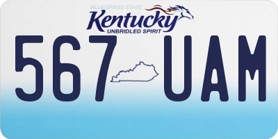 KY license plate 567UAM