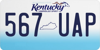 KY license plate 567UAP
