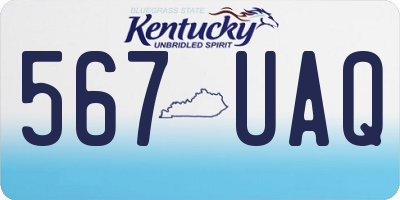 KY license plate 567UAQ