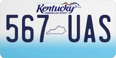 KY license plate 567UAS