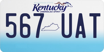 KY license plate 567UAT
