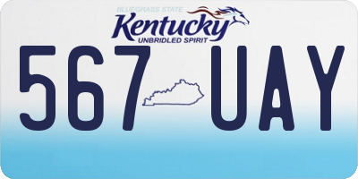 KY license plate 567UAY