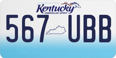 KY license plate 567UBB