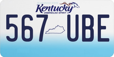 KY license plate 567UBE