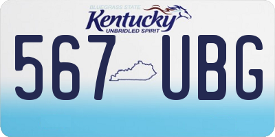 KY license plate 567UBG