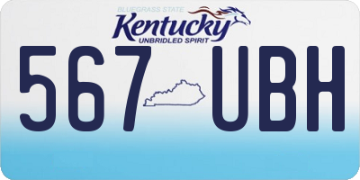 KY license plate 567UBH