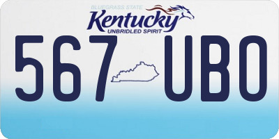 KY license plate 567UBO