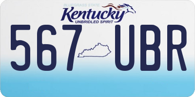 KY license plate 567UBR
