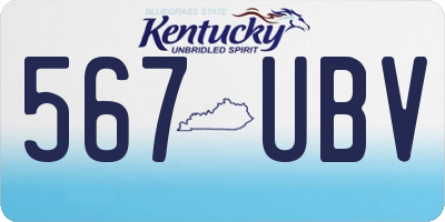 KY license plate 567UBV